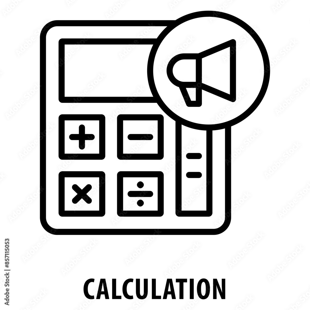 Poster calculation icon simple and easy to edit for your design elements
