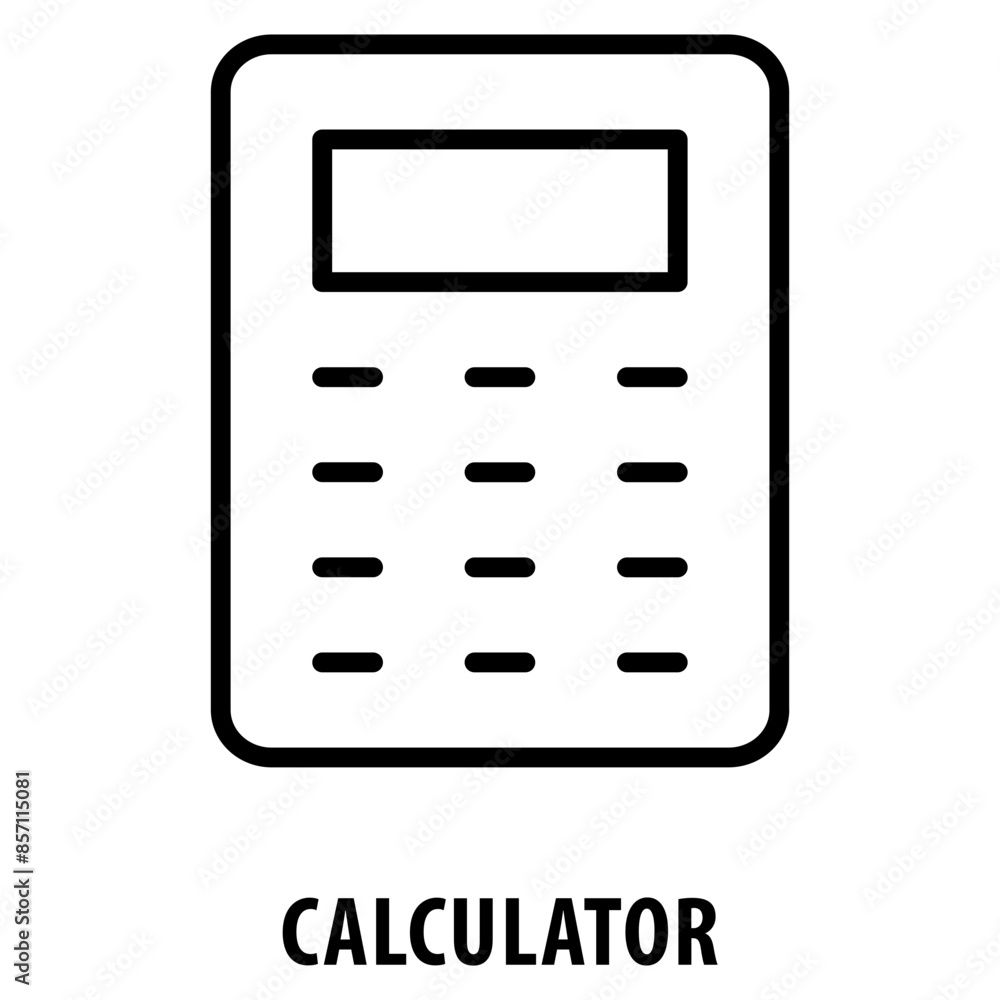 Poster calculator icon simple and easy to edit for your design elements