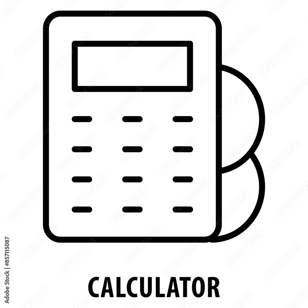 Poster calculator icon simple and easy to edit for your design elements