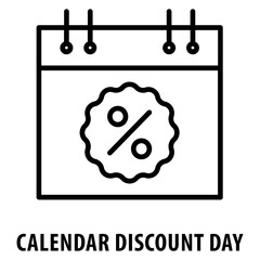 calendar discount day Icon simple and easy to edit for your design elements