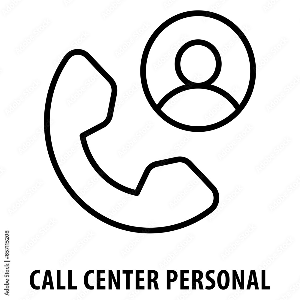 Poster call center personal icon simple and easy to edit for your design elements