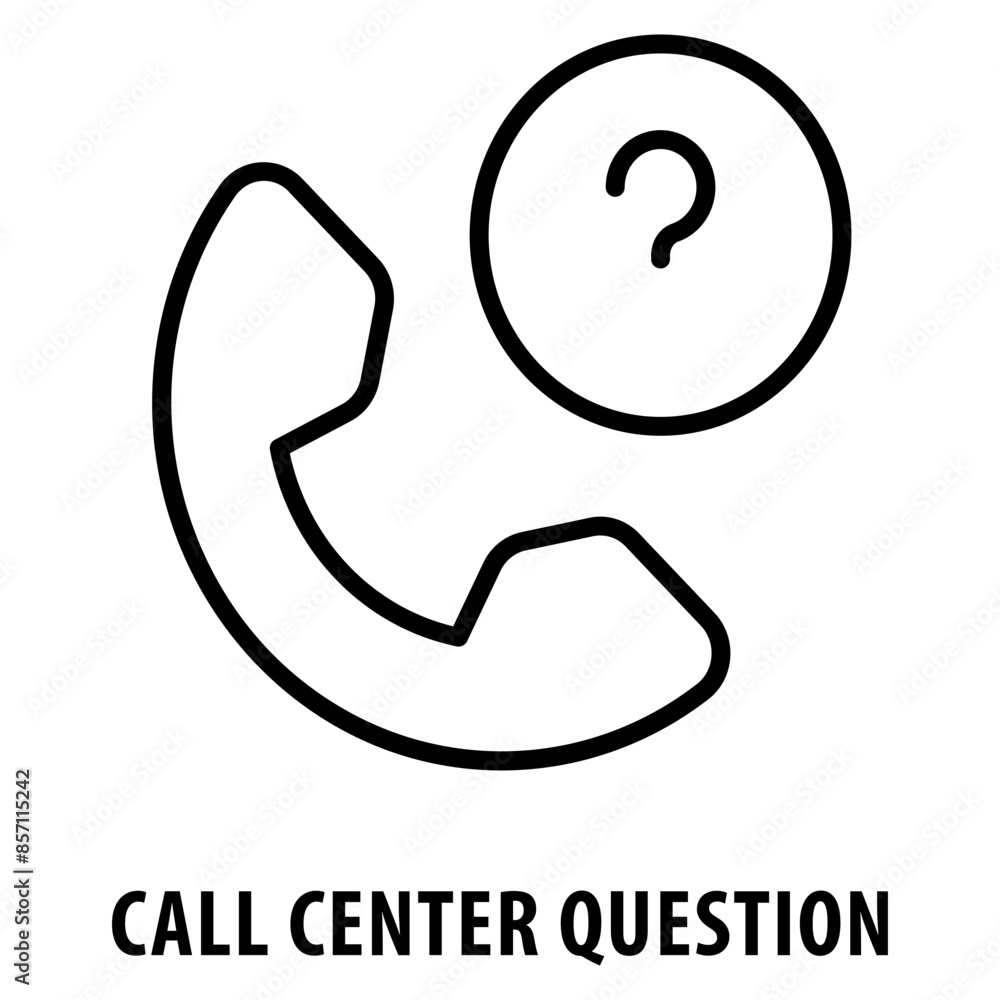 Poster call center question icon simple and easy to edit for your design elements