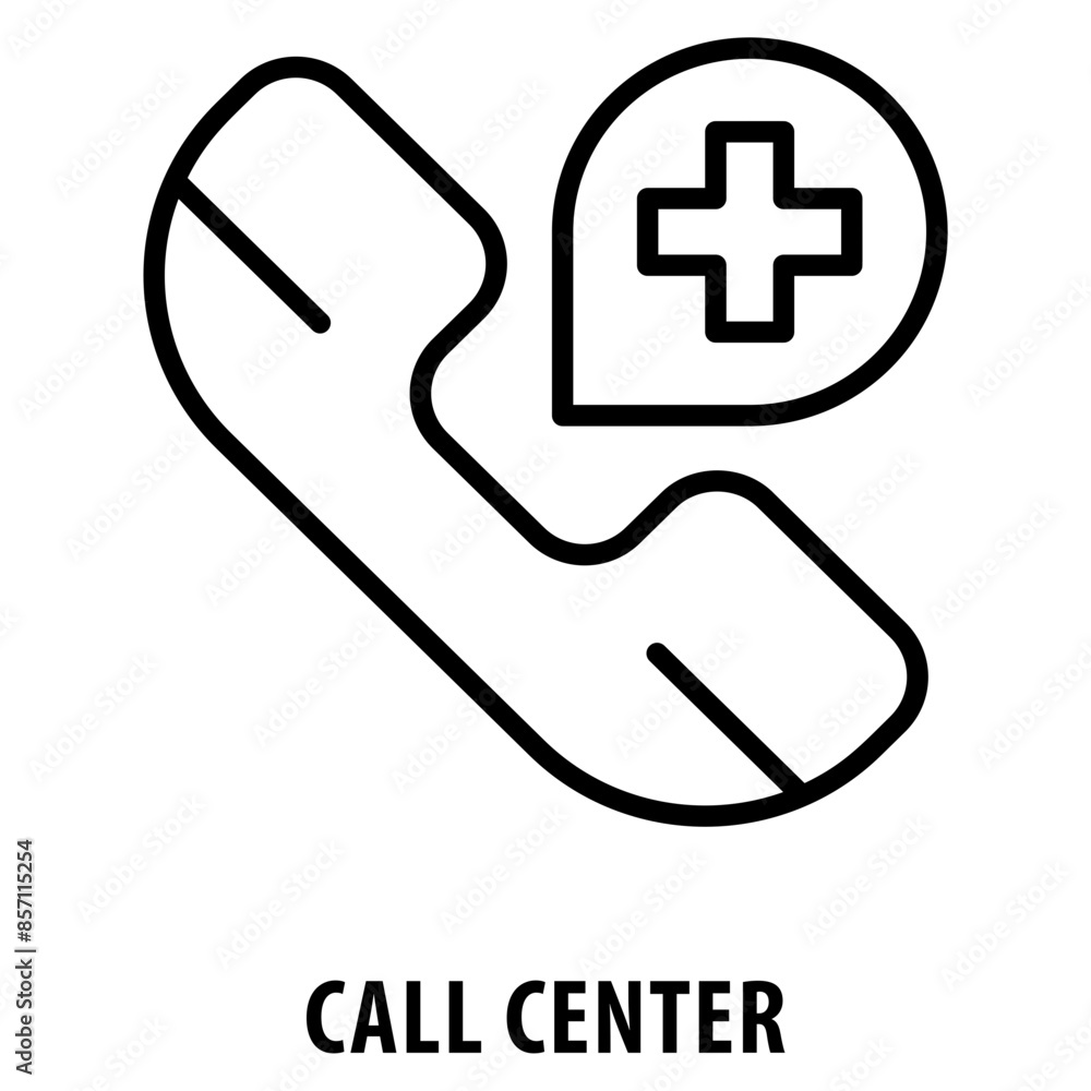 Poster call center icon simple and easy to edit for your design elements