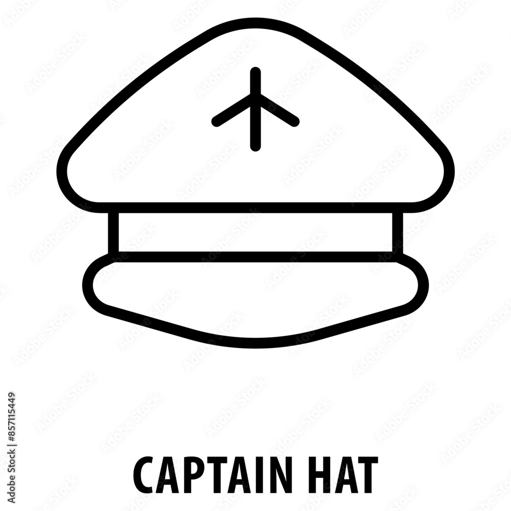 Aufkleber captain hat icon simple and easy to edit for your design elements