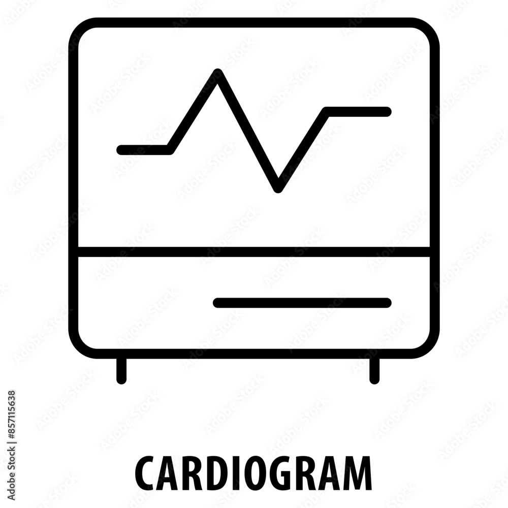 Poster cardiogram icon simple and easy to edit for your design elements