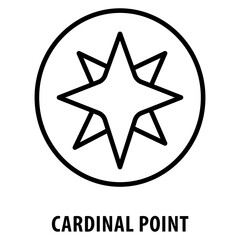 Cardinal Point Icon simple and easy to edit for your design elements