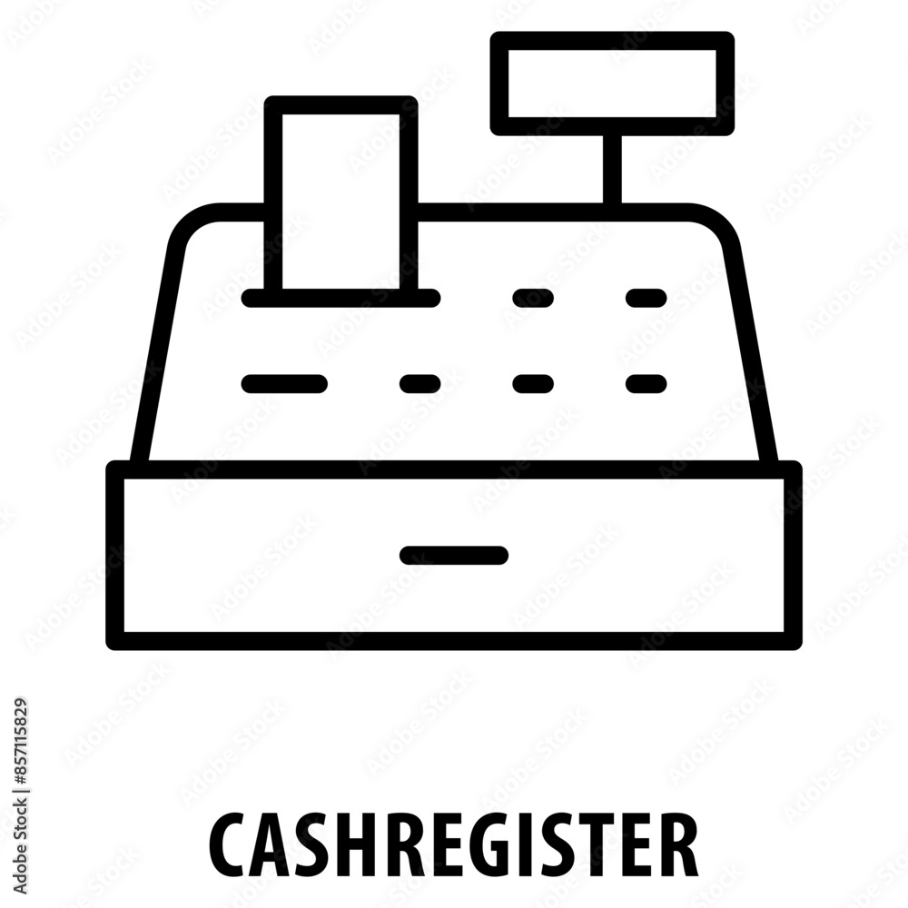 Poster cashregister icon simple and easy to edit for your design elements