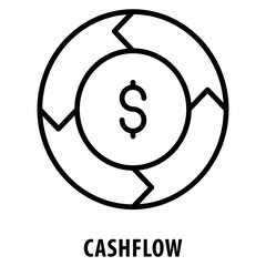 Cashflow Icon simple and easy to edit for your design elements