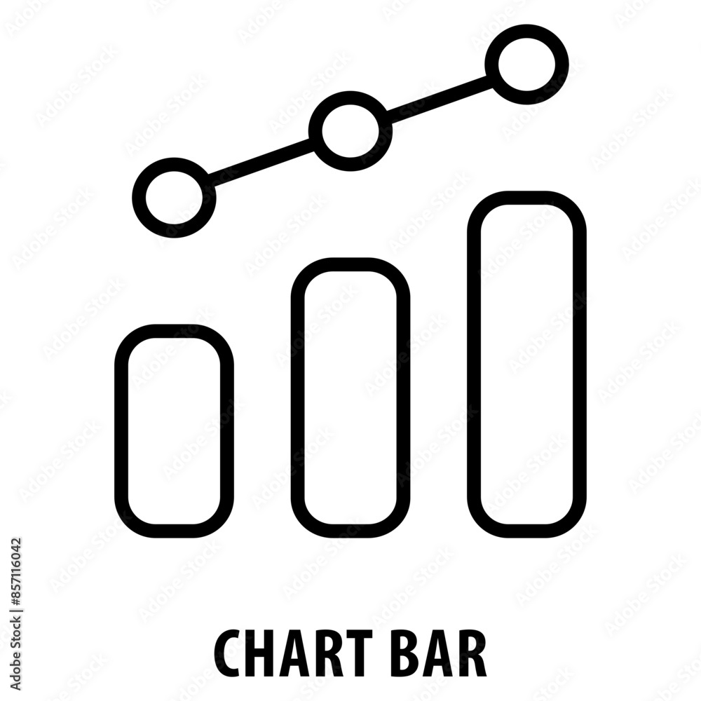 Poster chart bar icon simple and easy to edit for your design elements