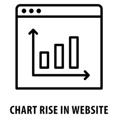 chart rise in website Icon simple and easy to edit for your design elements