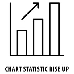 chart statistic rise up Icon simple and easy to edit for your design elements