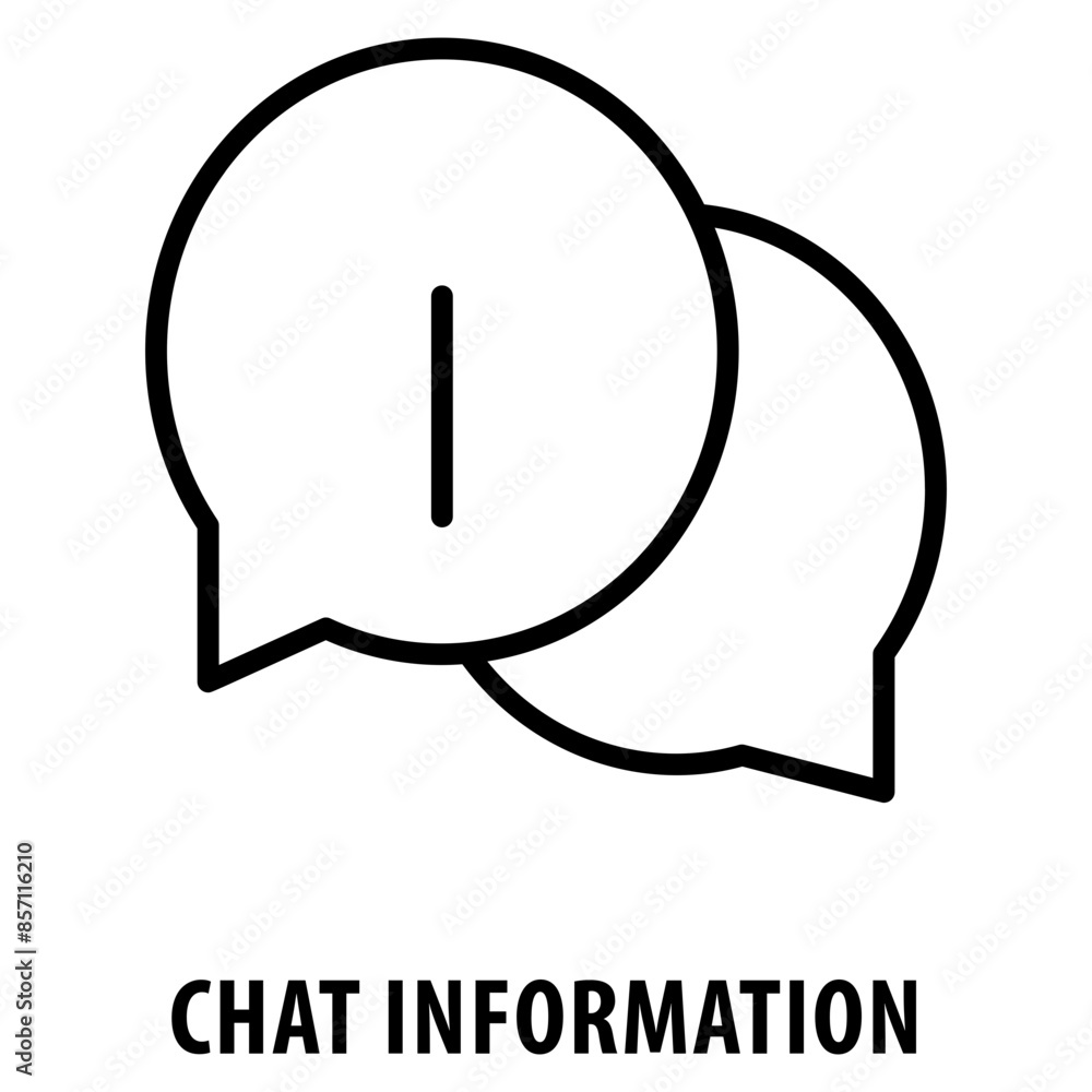 Aufkleber chat information icon simple and easy to edit for your design elements