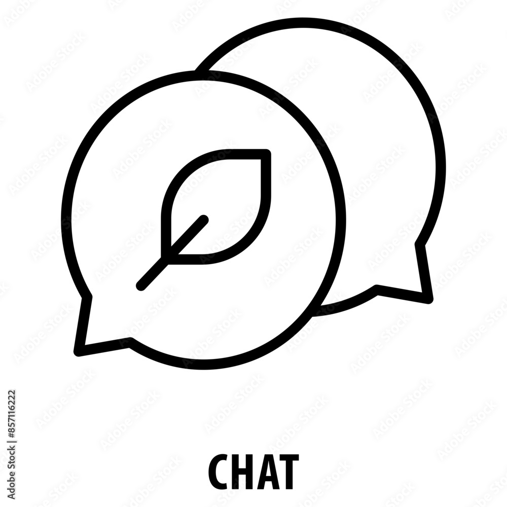 Poster chat icon simple and easy to edit for your design elements