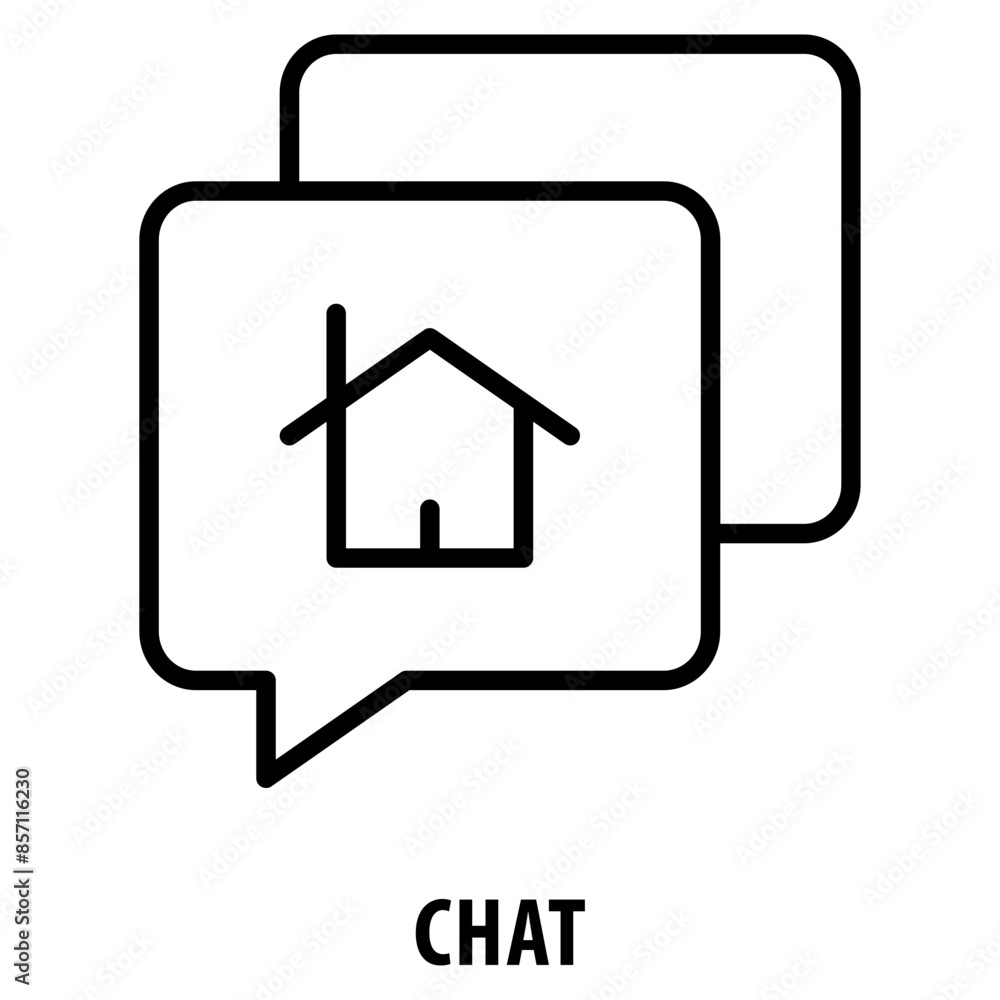 Poster chat icon simple and easy to edit for your design elements