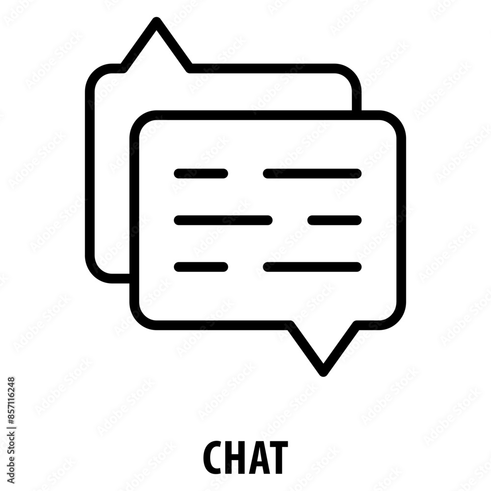 Poster chat icon simple and easy to edit for your design elements
