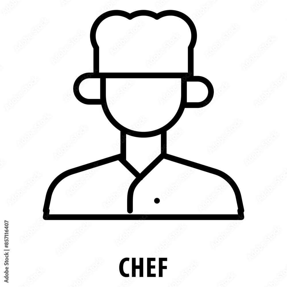 Aufkleber chef icon simple and easy to edit for your design elements