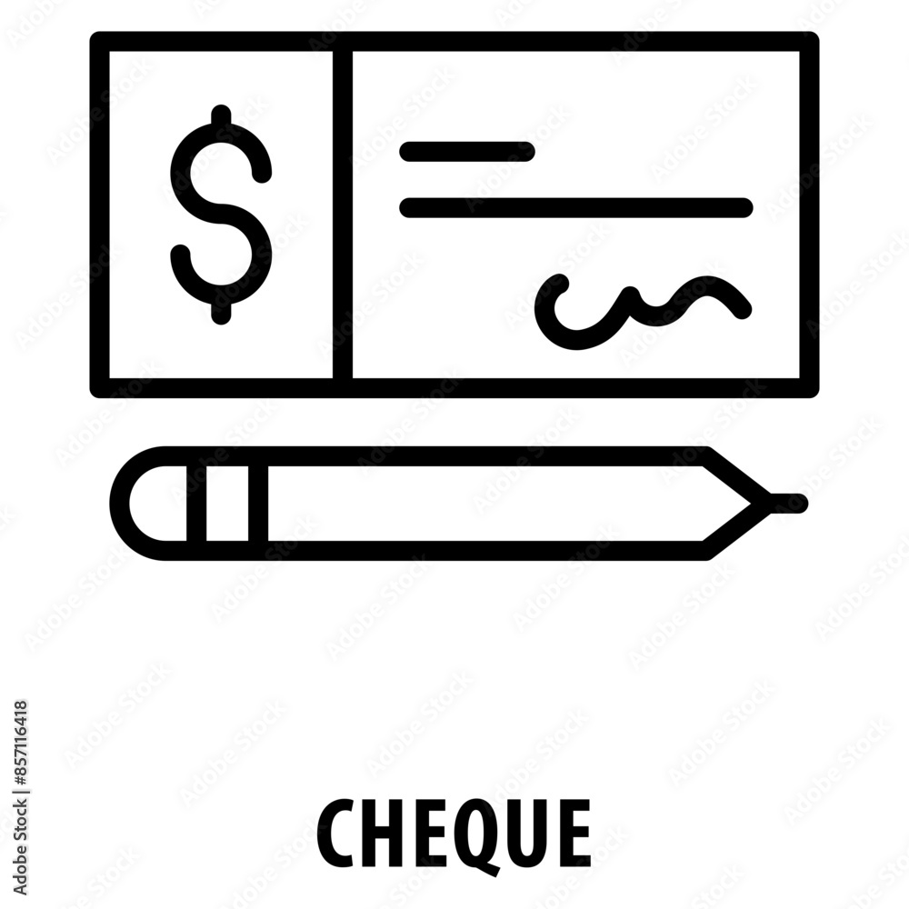 Aufkleber cheque icon simple and easy to edit for your design elements