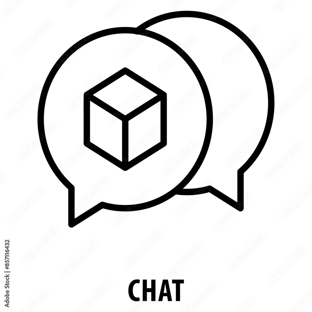 Poster chat icon simple and easy to edit for your design elements
