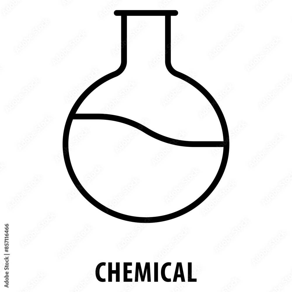 Poster chemical icon simple and easy to edit for your design elements