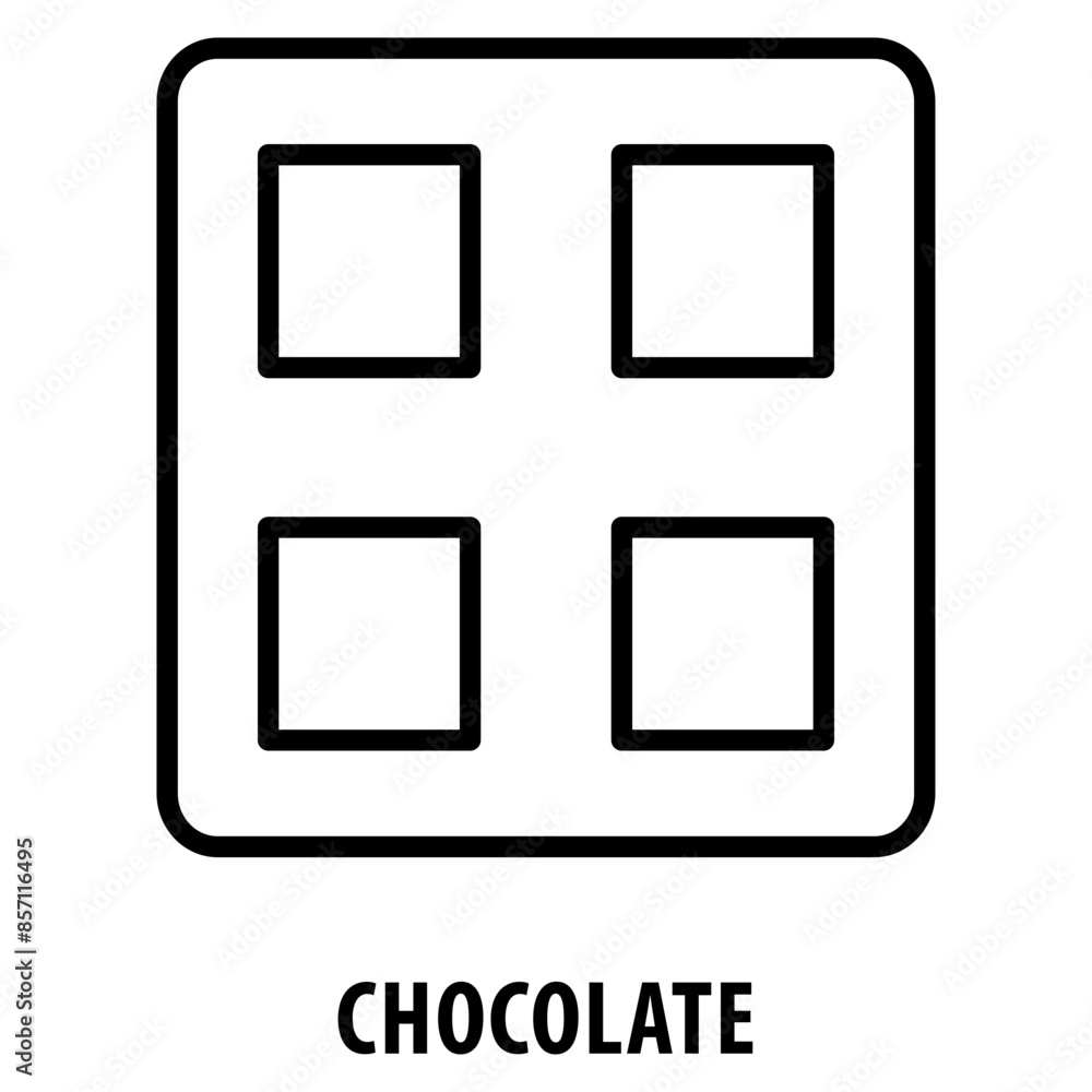 Aufkleber chocolate icon simple and easy to edit for your design elements