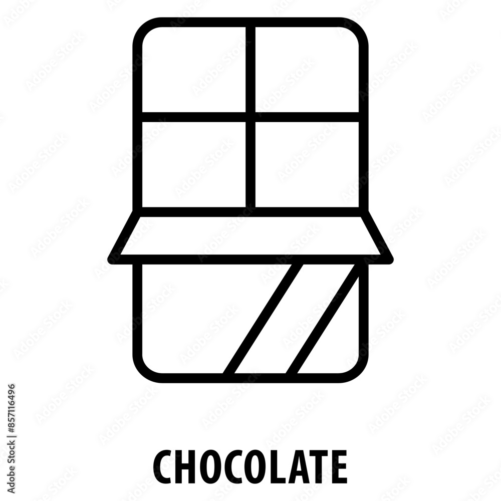 Poster chocolate icon simple and easy to edit for your design elements