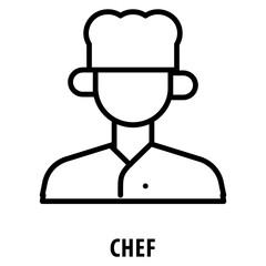 Chef Icon simple and easy to edit for your design elements