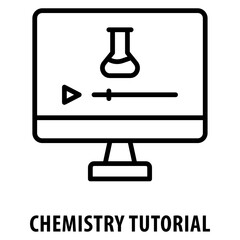 Chemistry tutorial Icon simple and easy to edit for your design elements