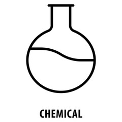 Chemical Icon simple and easy to edit for your design elements