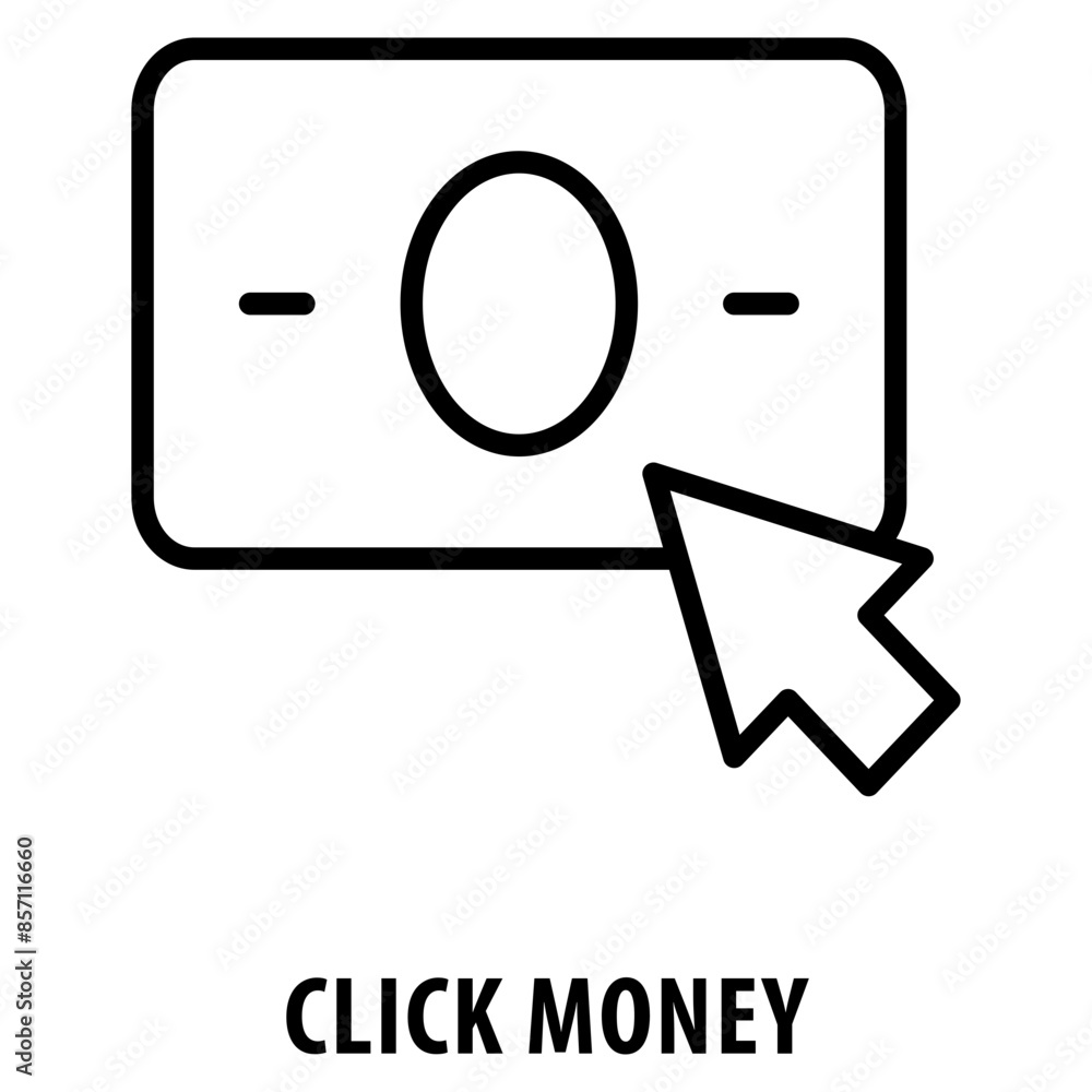 Aufkleber click money icon simple and easy to edit for your design elements