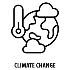 Climate Change Icon simple and easy to edit for your design elements