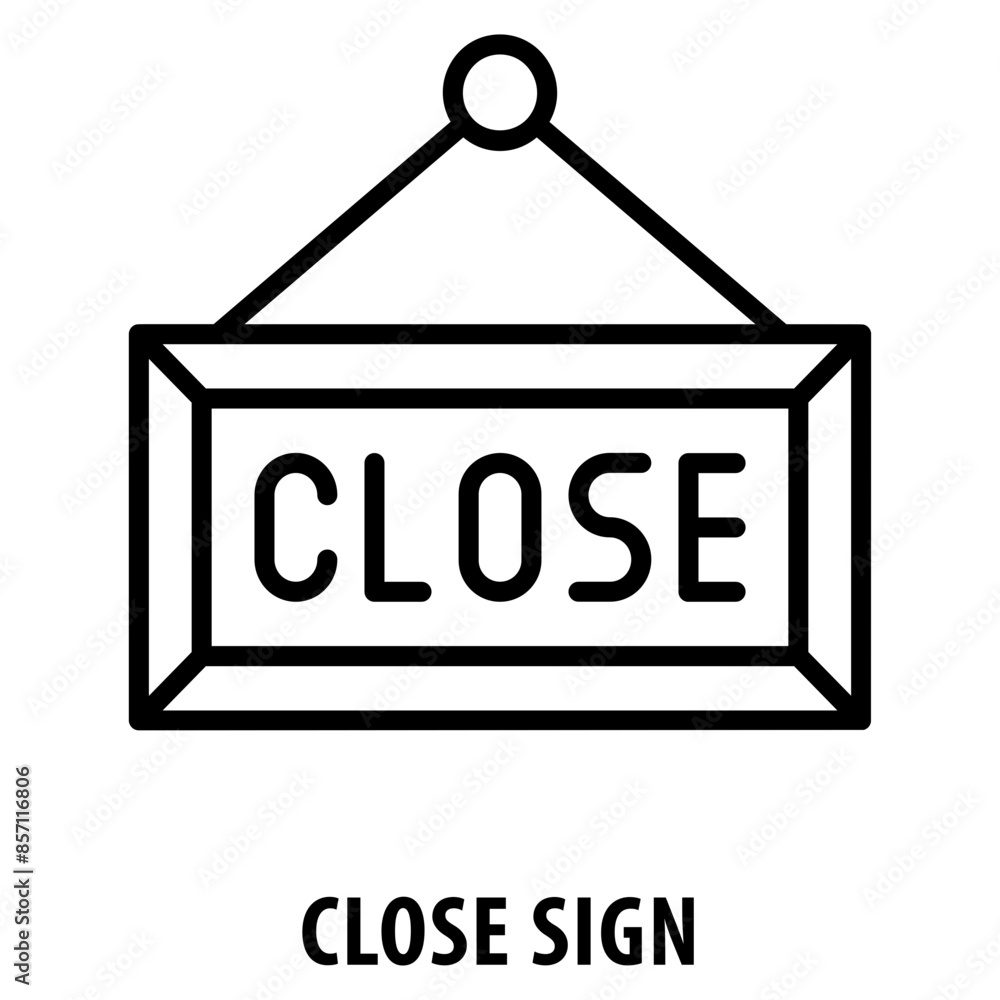 Poster close sign icon simple and easy to edit for your design elements