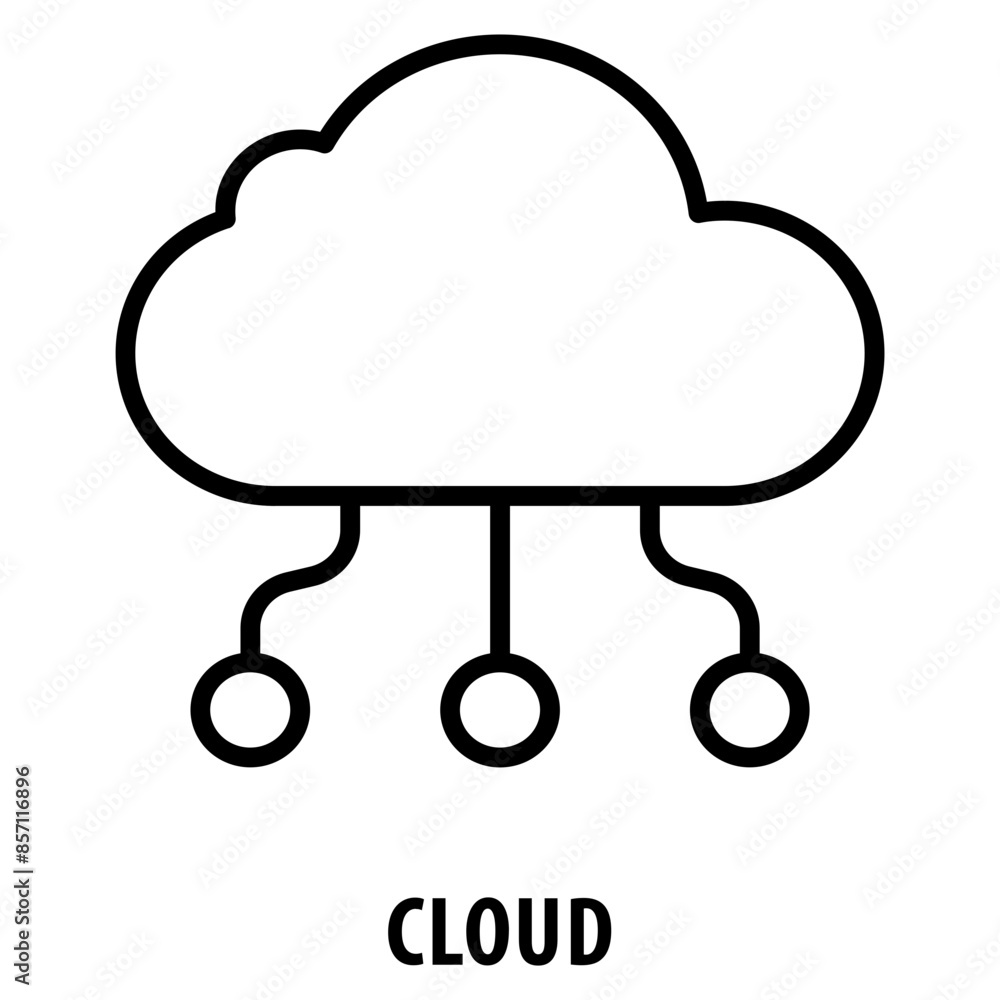 Poster cloud icon simple and easy to edit for your design elements