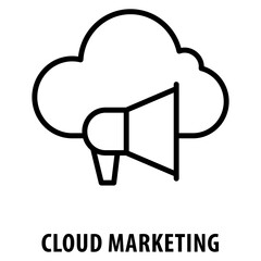 Cloud Marketing Icon simple and easy to edit for your design elements