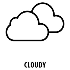 Cloudy Icon simple and easy to edit for your design elements