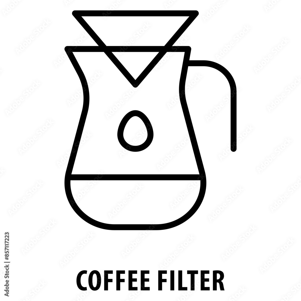 Poster coffee filter icon simple and easy to edit for your design elements