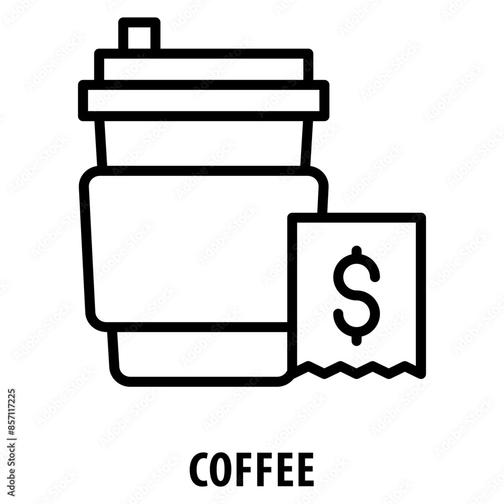 Poster coffee icon simple and easy to edit for your design elements