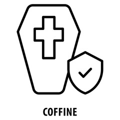 Coffine Icon simple and easy to edit for your design elements