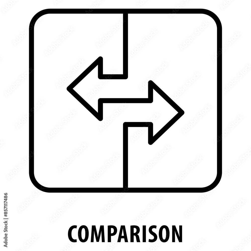 Poster comparison icon simple and easy to edit for your design elements