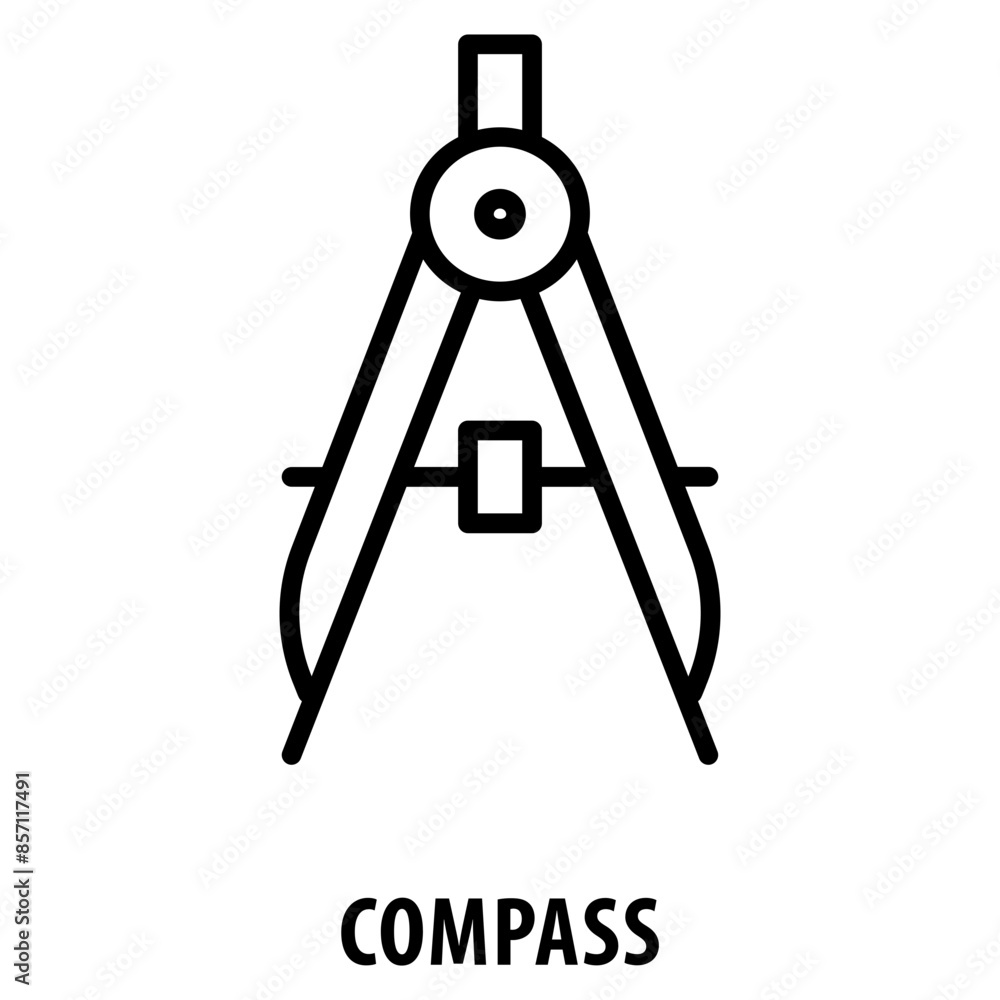 Poster compass icon simple and easy to edit for your design elements