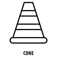 Cone Icon simple and easy to edit for your design elements