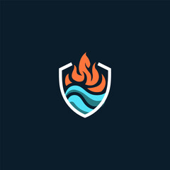 HVAC fire and ice logo Design Vector 
