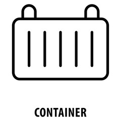 Container Icon simple and easy to edit for your design elements