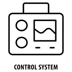 Control System Icon simple and easy to edit for your design elements