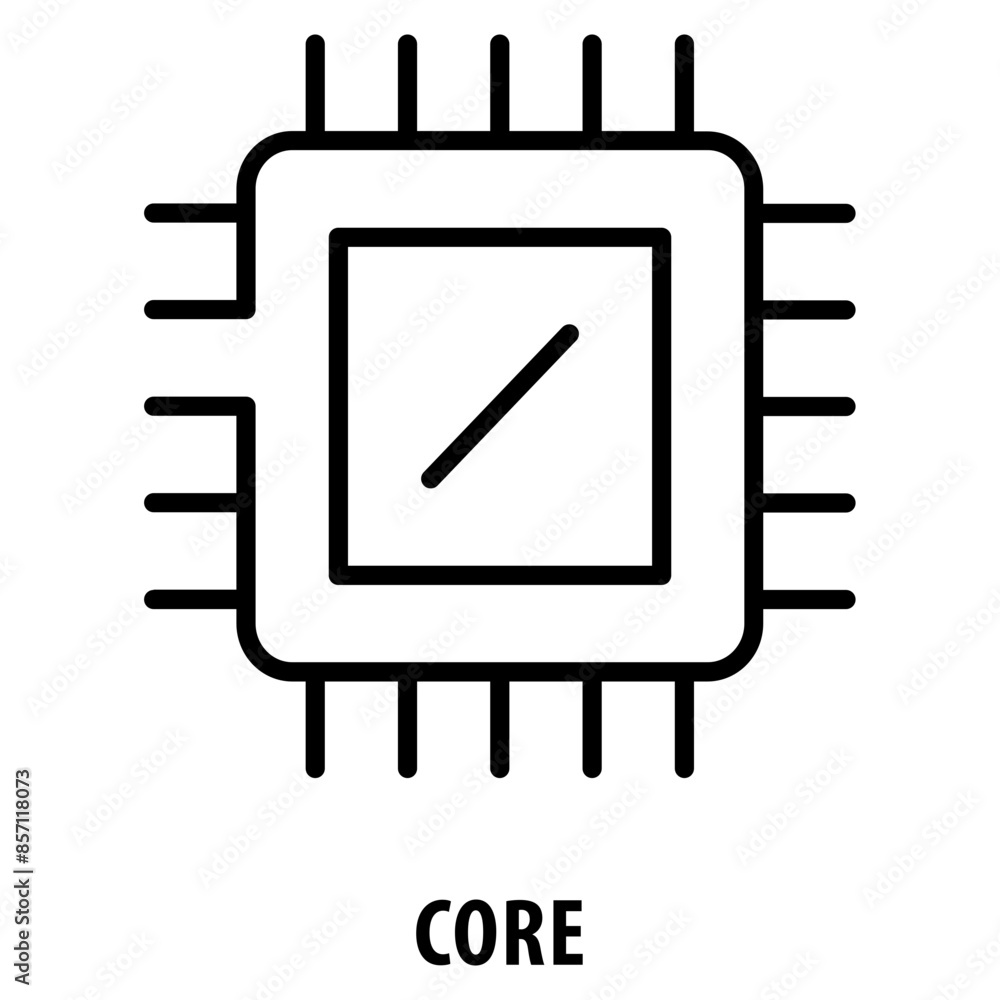Poster core icon simple and easy to edit for your design elements