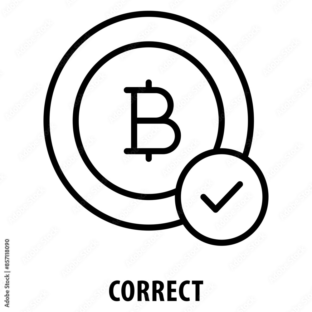 Poster correct icon simple and easy to edit for your design elements