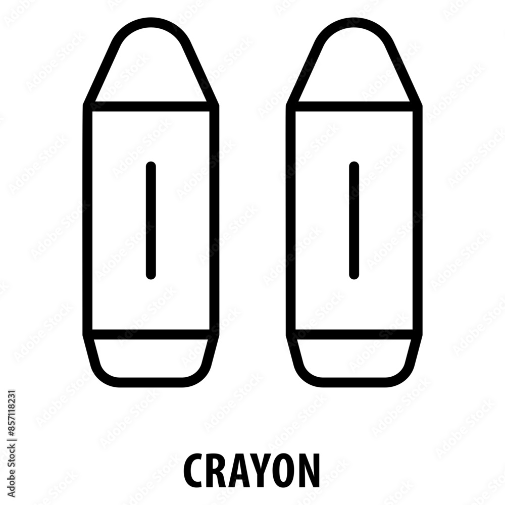 Poster crayon icon simple and easy to edit for your design elements