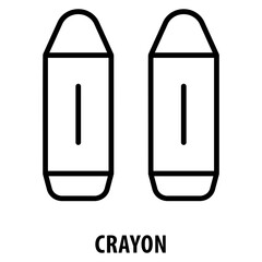 Crayon Icon simple and easy to edit for your design elements