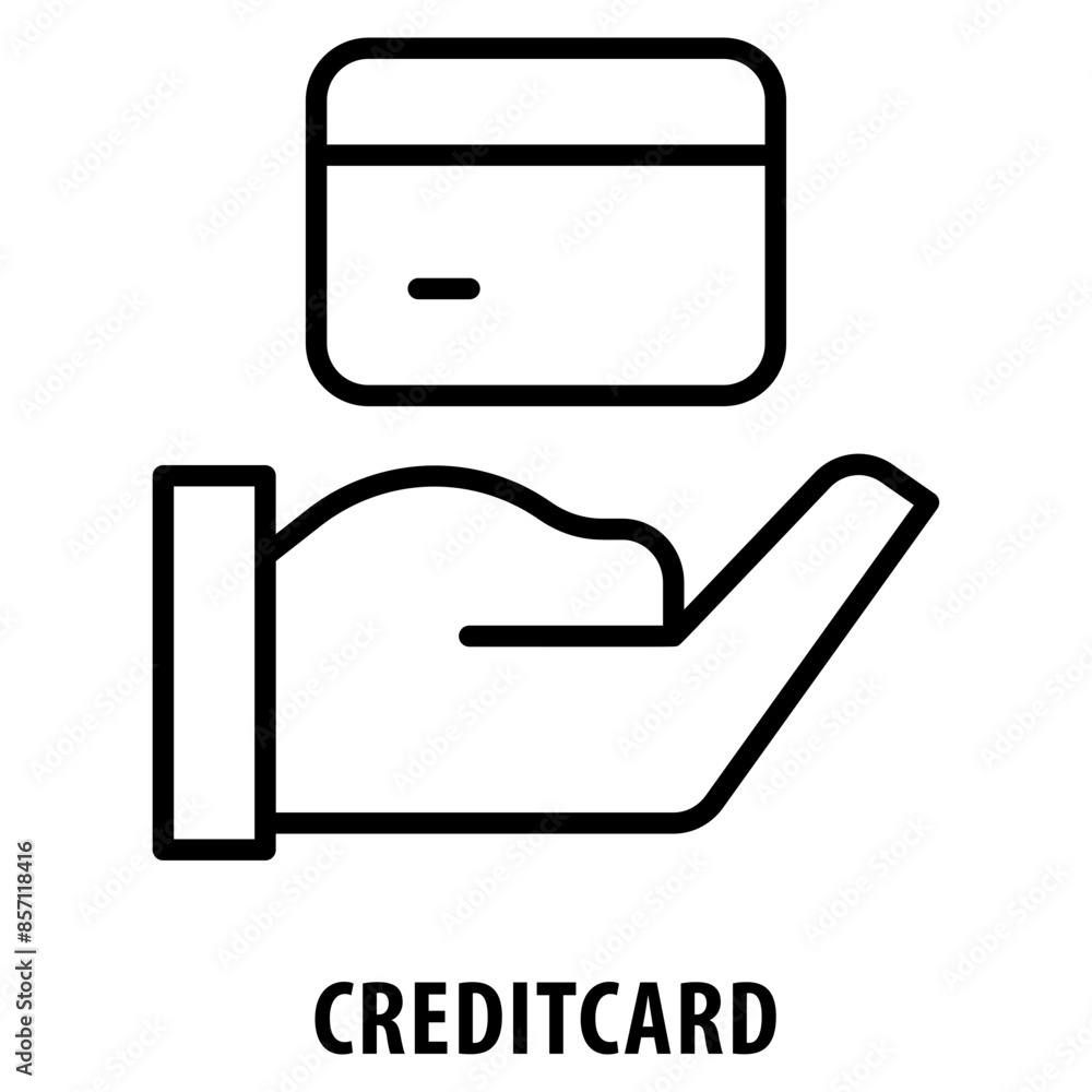 Poster creditcard icon simple and easy to edit for your design elements