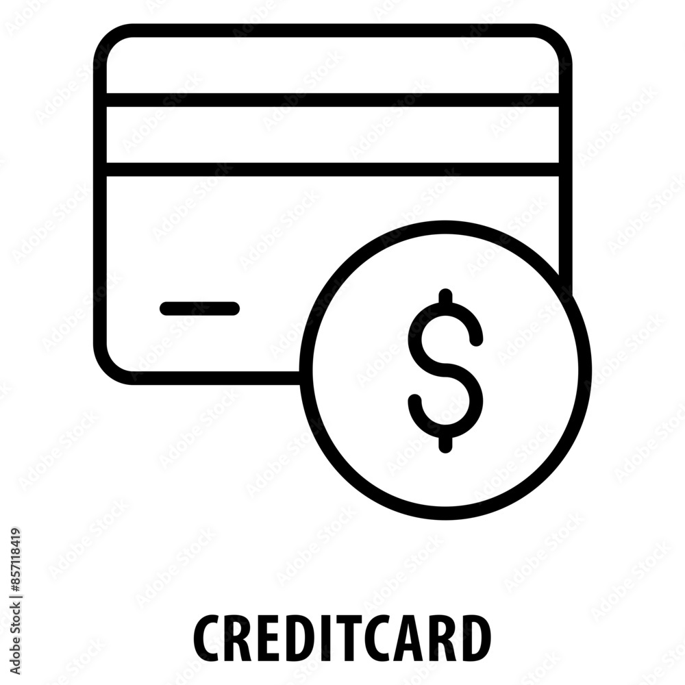 Poster creditcard icon simple and easy to edit for your design elements