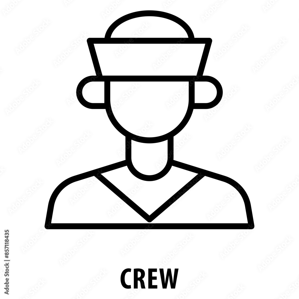 Poster crew icon simple and easy to edit for your design elements